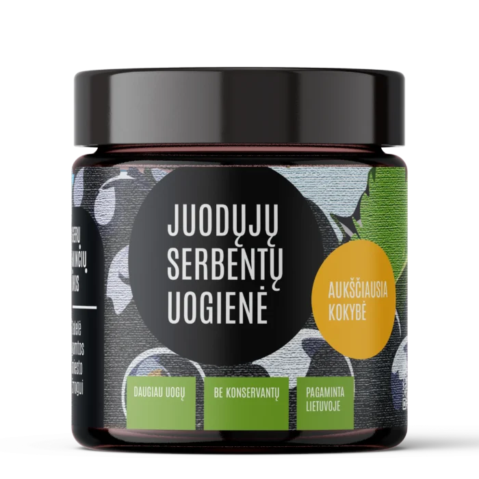 Juodųjų serbentų uogienė, 220g