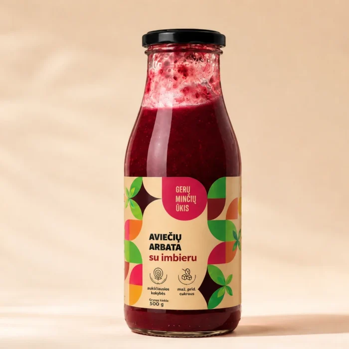Aviečių arbata su imbieru, 500 ml